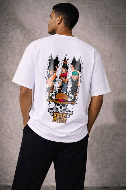 ONE PIECE Trio Rip Tee | White